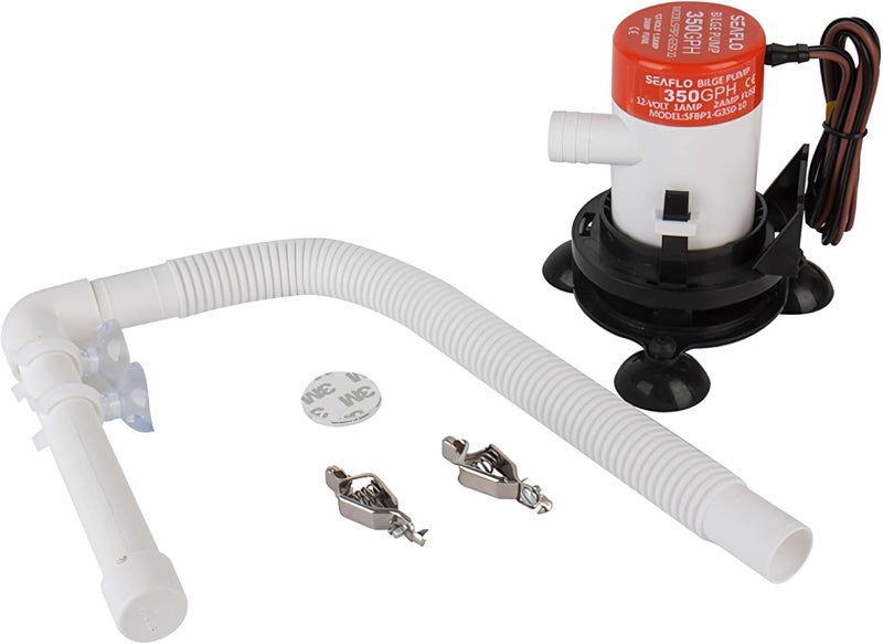 SEAFLO 10 Series Portable Livewell Aerator Kit - 12V, 350 GPH, Adjustable Hosepipe, Submersible, Corrosion-Resistant, Efficient Oxygenation, Fresh/Saltwater Use, CE & ROHS Certified, 4-Year Warranty - Image 1