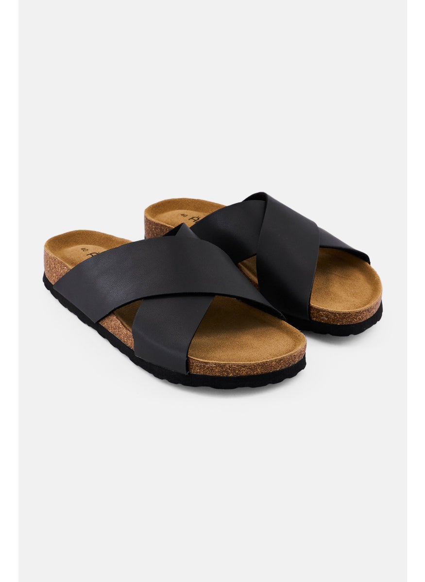 Algspar Men Slip On Cork Sandals, Dark Grey  - Image 1