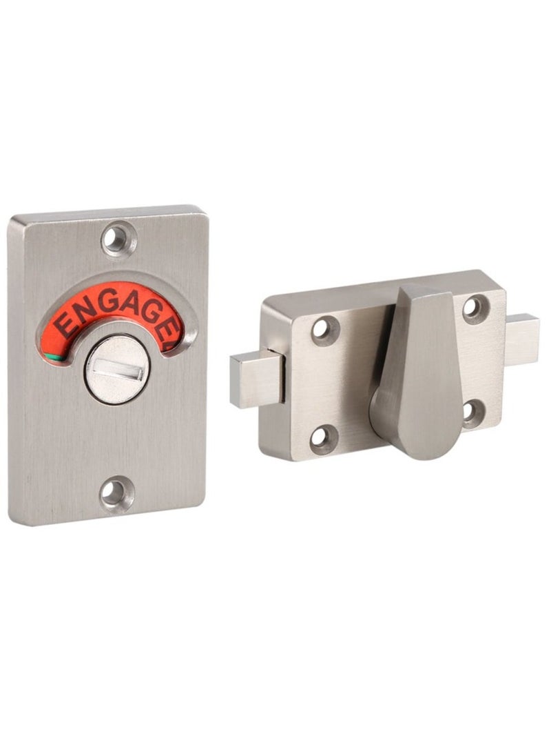 Generic - Indicator Privacy Bolt,Stainless Steel Bolt Door Lock Indicator Bolt Vacant/Engaged Bathroom WC Public Restroom Toilet Privacy Partition Door Lock Latch - Image 1