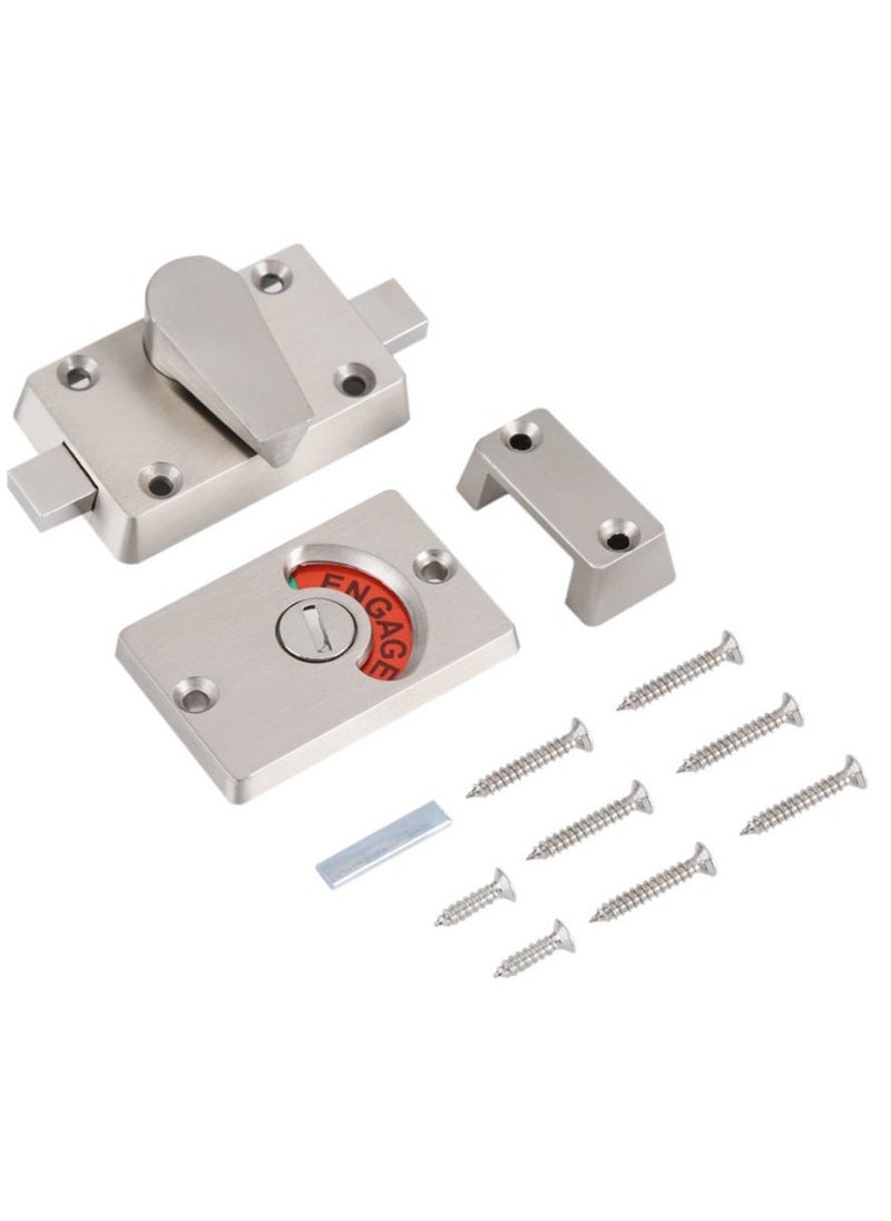 Generic - Indicator Privacy Bolt,Stainless Steel Bolt Door Lock Indicator Bolt Vacant/Engaged Bathroom WC Public Restroom Toilet Privacy Partition Door Lock Latch - Image 1