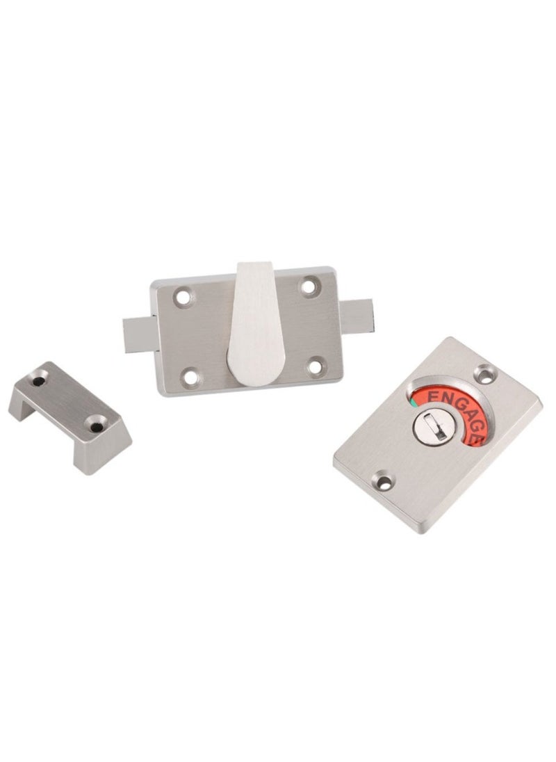 Generic - Indicator Privacy Bolt,Stainless Steel Bolt Door Lock Indicator Bolt Vacant/Engaged Bathroom WC Public Restroom Toilet Privacy Partition Door Lock Latch - Image 1