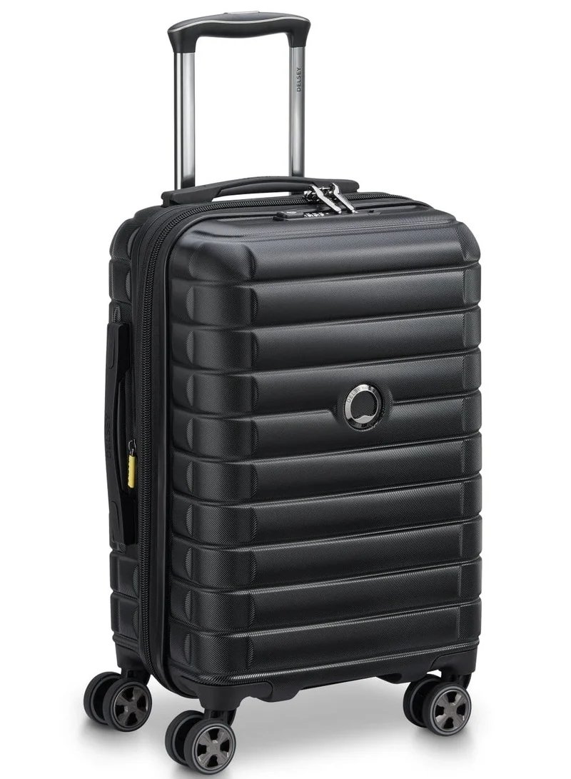 DELSEY Paris Shadow 5.0 - 55 Cm Hardcase 4-Double Wheeled Expandable Cabin Luggage Trolley - Black