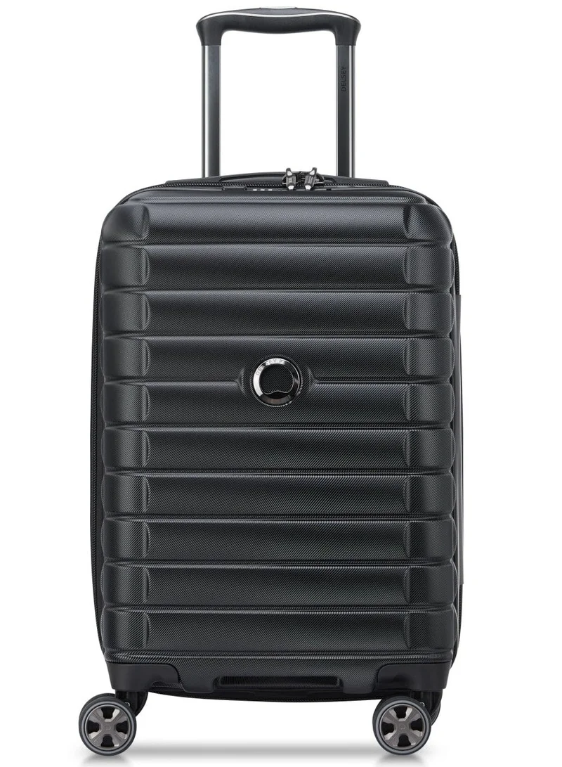 DELSEY Paris Shadow 5.0 - 55 Cm Hardcase 4-Double Wheeled Expandable Cabin Luggage Trolley - Black