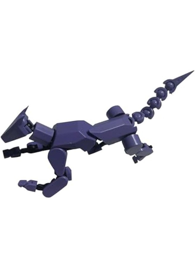 Generic - Robot Dog Action Figure, 3D Printed Dog Model, Multi-Joint Movable Robot Dog, PVC Model Full Body Mobile Robot Dog Desktop Decoration Ornament, Purple - Image 1