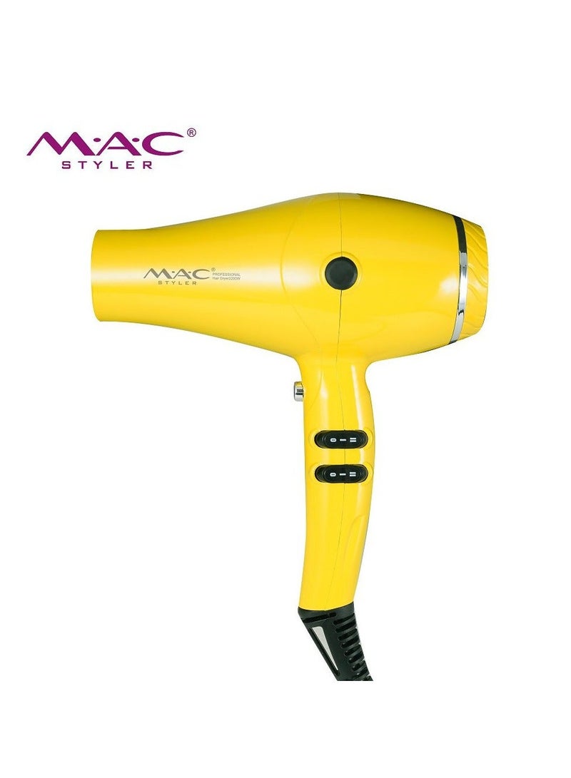 MAC STYLER MC-6600 Professional Hair Dryer – 2200W Power, Advanced Ionization, Fast Drying & Smooth Results - Image 3