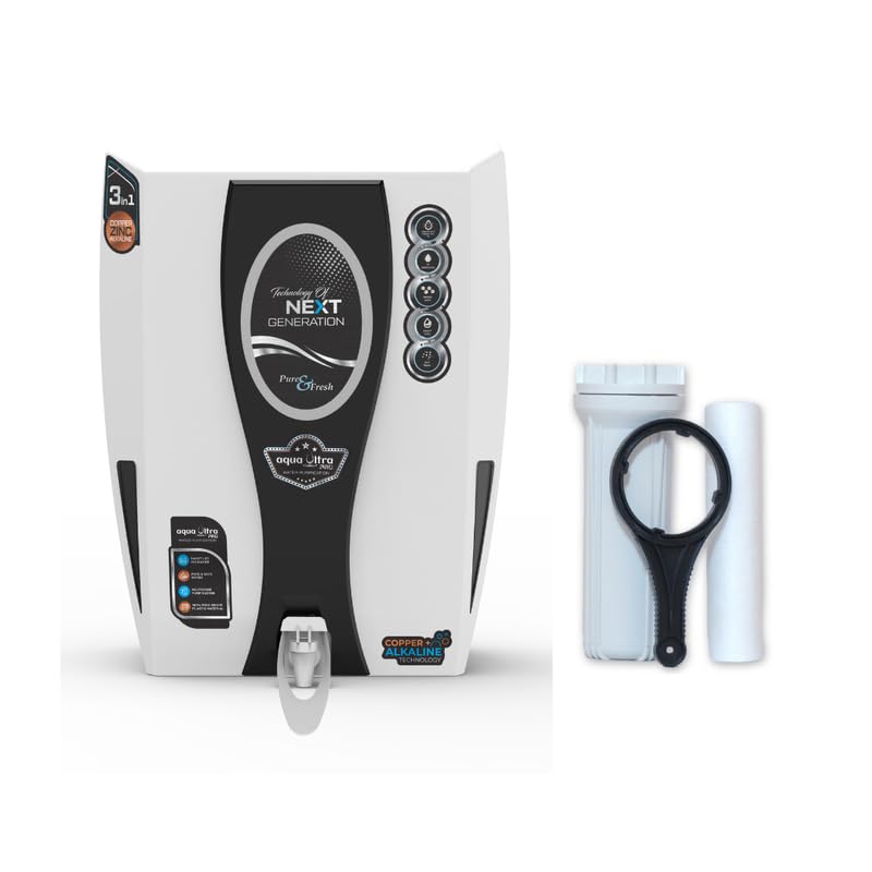 AQUAULTRA Aqua Ultra I25 Copper Water Purifier With ROUFUV LED in tank taste adjuster 65 water saving ISI BIS Certified Premium series 12 Liter 18 Liter LPH - Image 1