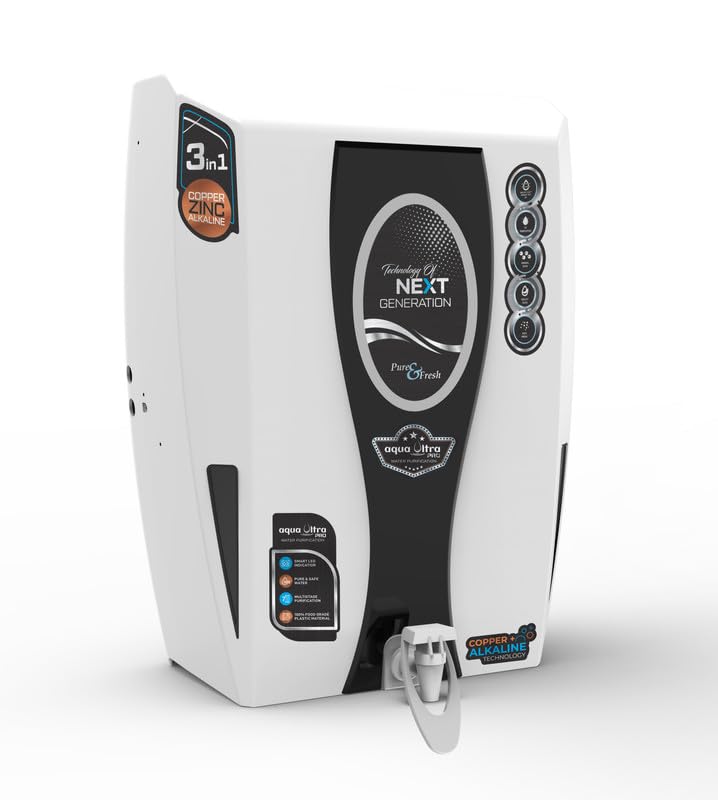 AQUAULTRA Aqua Ultra I25 Copper Water Purifier With ROUFUV LED in tank taste adjuster 65 water saving ISI BIS Certified Premium series 12 Liter 18 Liter LPH - Image 5