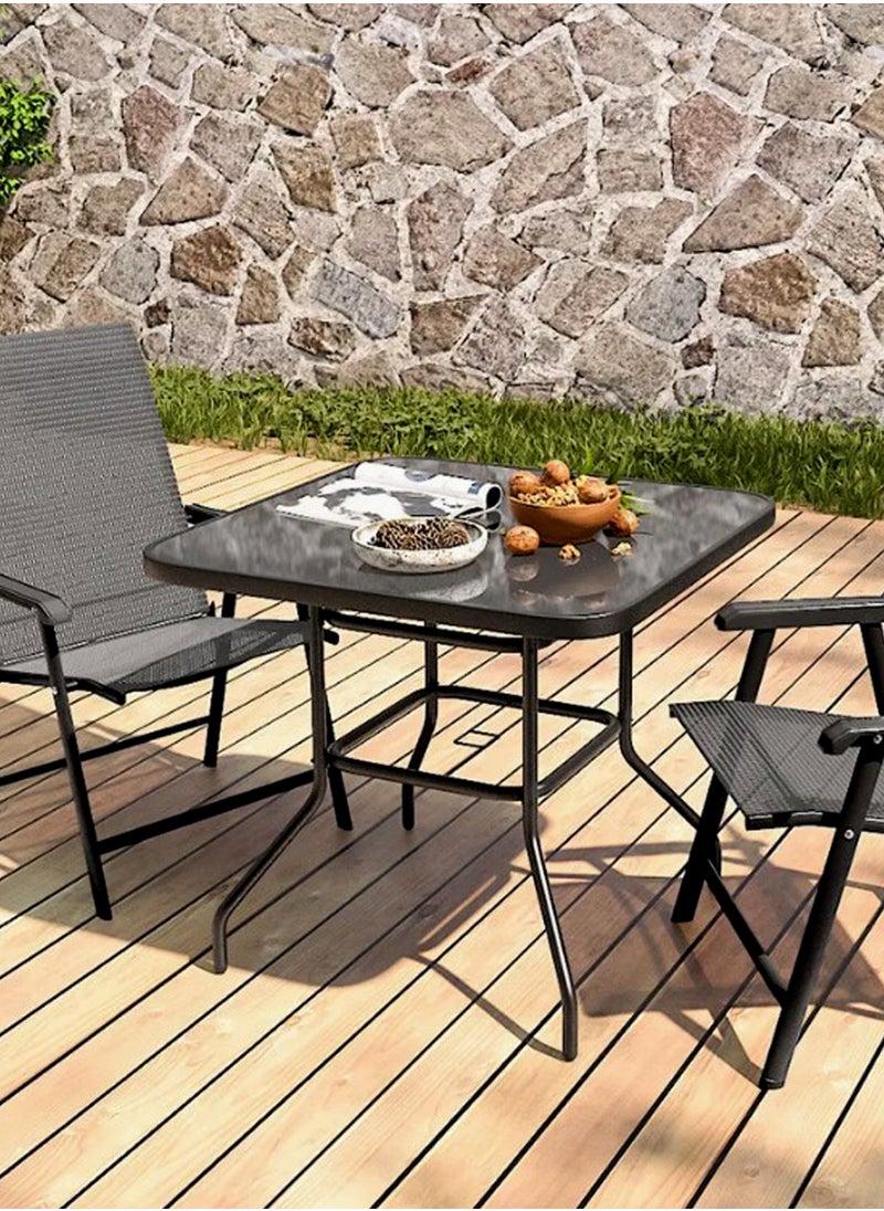 Living - Patio Square Table Outdoor Pool Garden 80*70 CM - Image 1