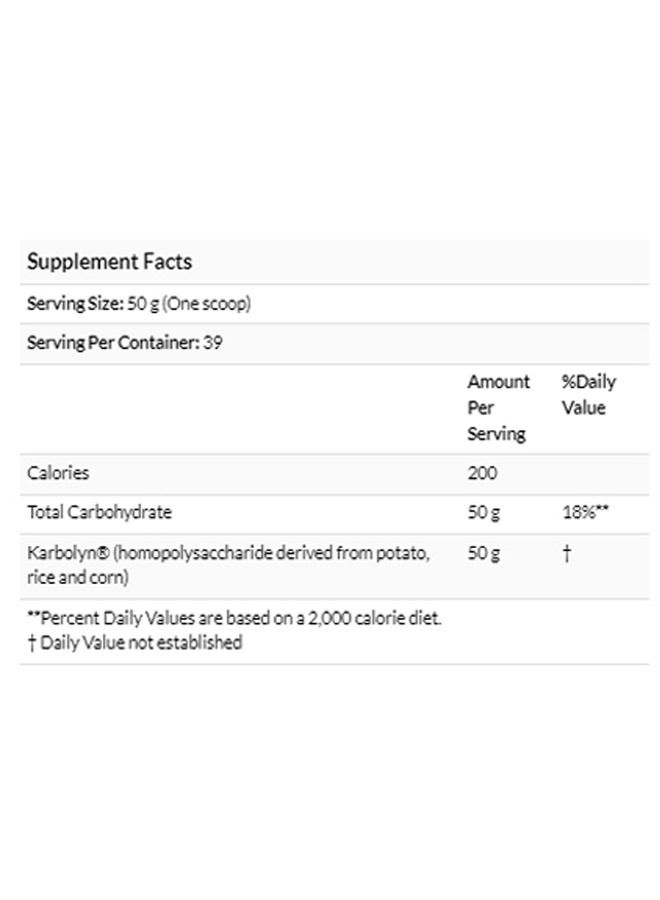 إي إف إكس سبورتس مكمل الكربوهيدرات كاربولِن - بدون نكهه - (4 باوند) - Image 2