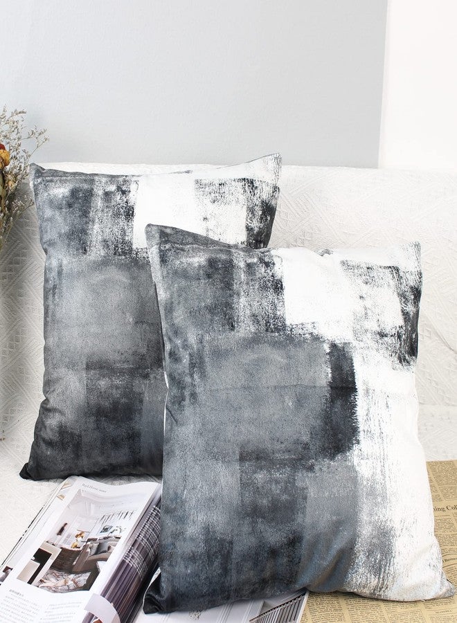 OYIMUA Gray Throw Pillow Covers 20x20,Modern Abstract Gray and White Couch Pillow Covers,Decorative Accent Pillow Cover,Square Pillow Cases for Sofa Living Room Bedroom Set of 2 - Image 4
