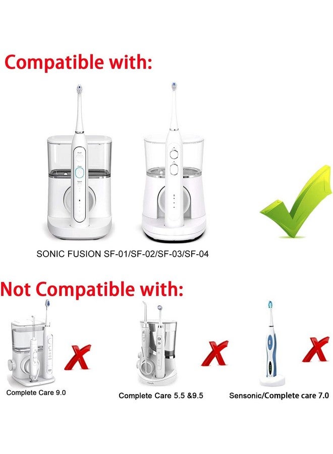 pisonicleara Replacement Flossing Toothbrush Heads(6Pc) Fit For Waterpik Sonic Fusion 2.0 Sf01 Sf02 Sf03 & Sf04 Tooth Brush Refill Pisoniclea(Sfblack) - Image 3