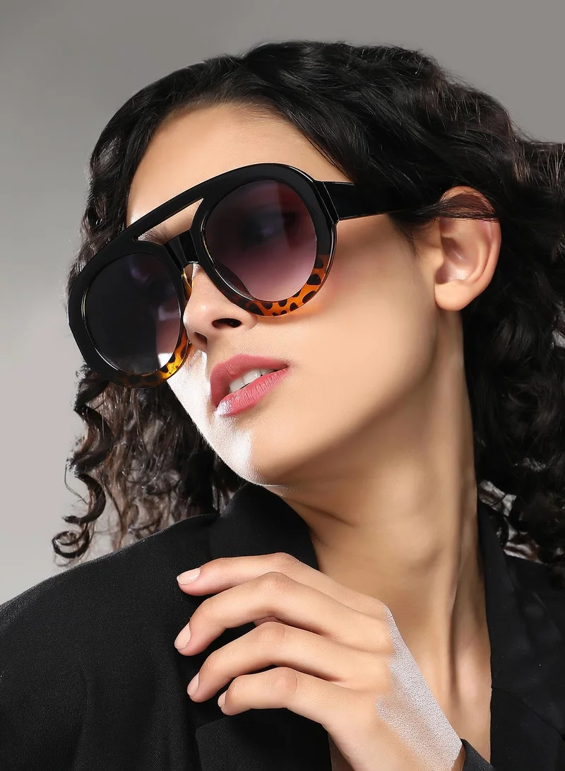 Haute Sauce Polarized Full Rim Shield Sunglasses For Women