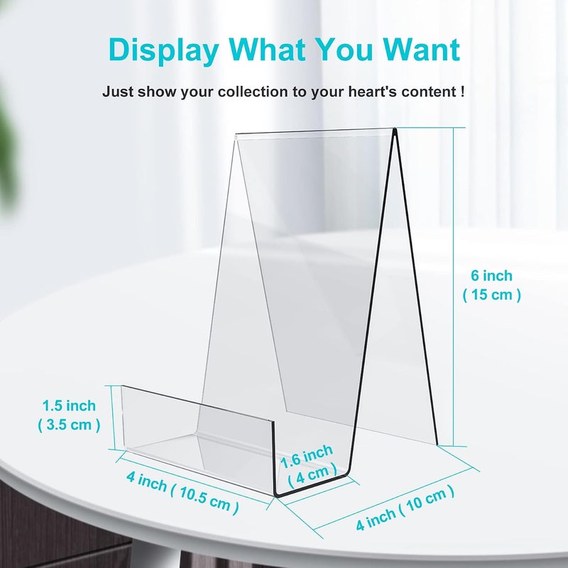 Al Raied ARS® Clear Acrylic Book and Display Stand Set - 5 Piece Tabletop Easel Holders for Books, Tablets, Artwork, Photos, and Music Sheets - Image 2