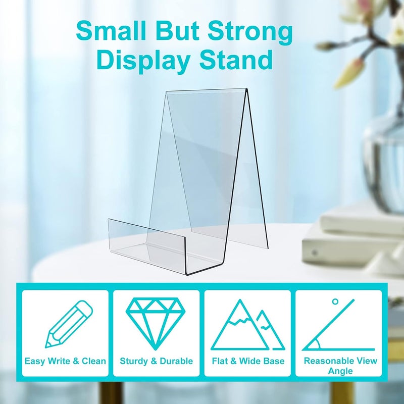 Al Raied ARS® Clear Acrylic Book and Display Stand Set - 5 Piece Tabletop Easel Holders for Books, Tablets, Artwork, Photos, and Music Sheets - Image 5