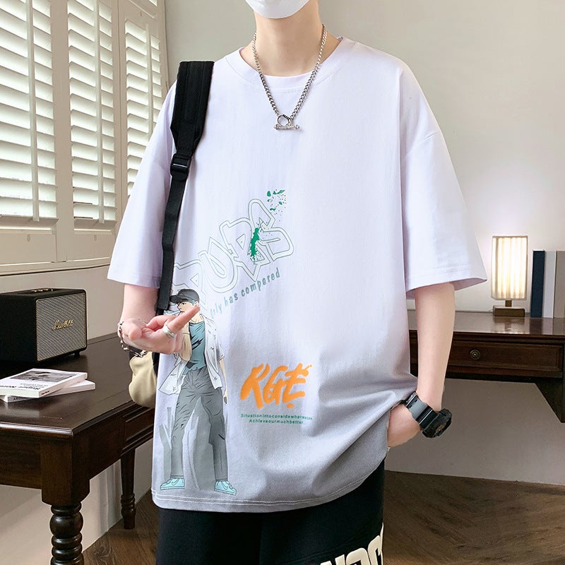 Junior High School Students 12-15 Years Old Boy Summer 13 Short-Sleeved T-Shirt 14 Cotton Half-Sleeved 16 Teenagers Big Children'S Clothes 17 - Image 1