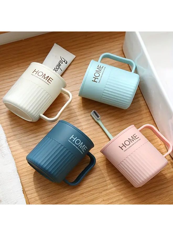 White Thickened Plastic Toothbrush Cup With Handle For Bathroom Vanity - Image 4
