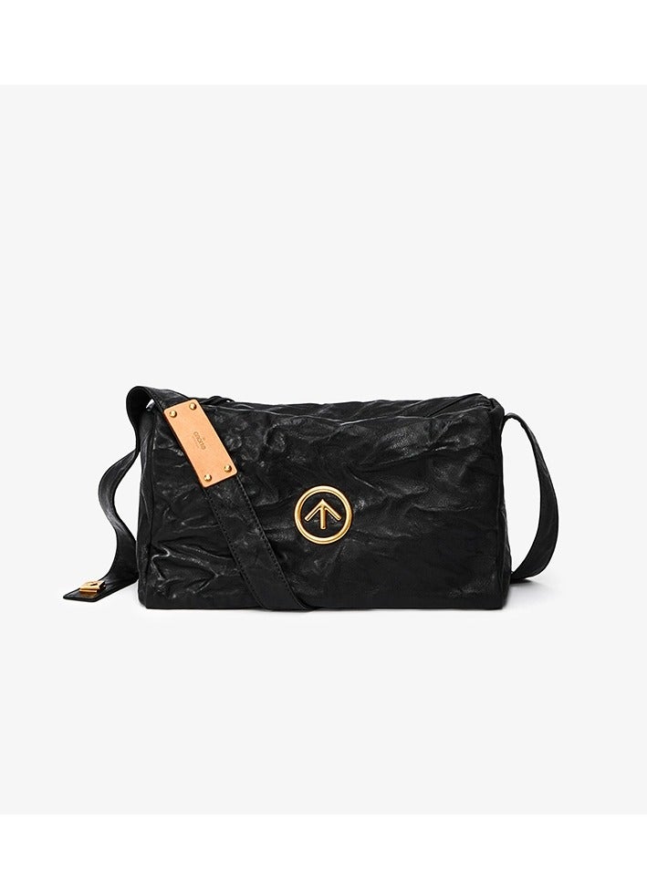 GT GROTTO Black Stone medium sized Large Capacity Shoulder Crossbody Bag Unisex - Image 1