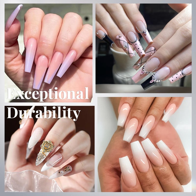 krofaue 3 Styles False Nail Tips Kit,340PCS Clear Coffin French Stiletto Nail Tips Half Cover Acrylic Artificial Press on Nails for Nail Extension Soft Gel Tips Art DIY - Image 2