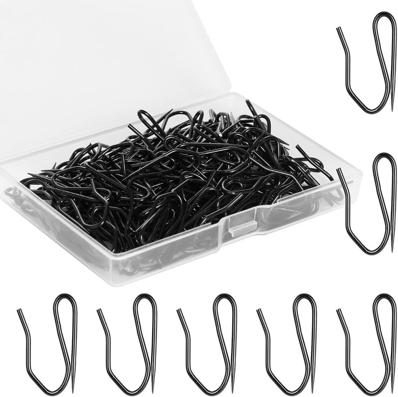 KAHIT Curtain Hooks, Curtain Hooks for Drapes Pins 120 Pack Curtain Hooks for Curtain Rod Curtain Hooks Drapery Hooks for Pleated Drapes Curtain Pin Hooks Ring Hooks for Curtains Metal - Image 1