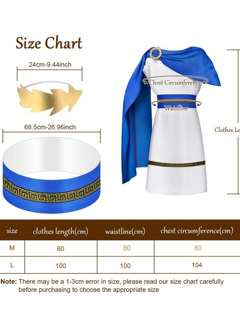 KOWVOWZ KOWVOWZ Greek Toga Costume for Kids Boys, Ancient Roman Dress Greek, God Costume Greece Mythos Philosopher Rome Nobility Cosplay, Roman Greek Costumes for Boys Themed Party Cosplay  - Image 2