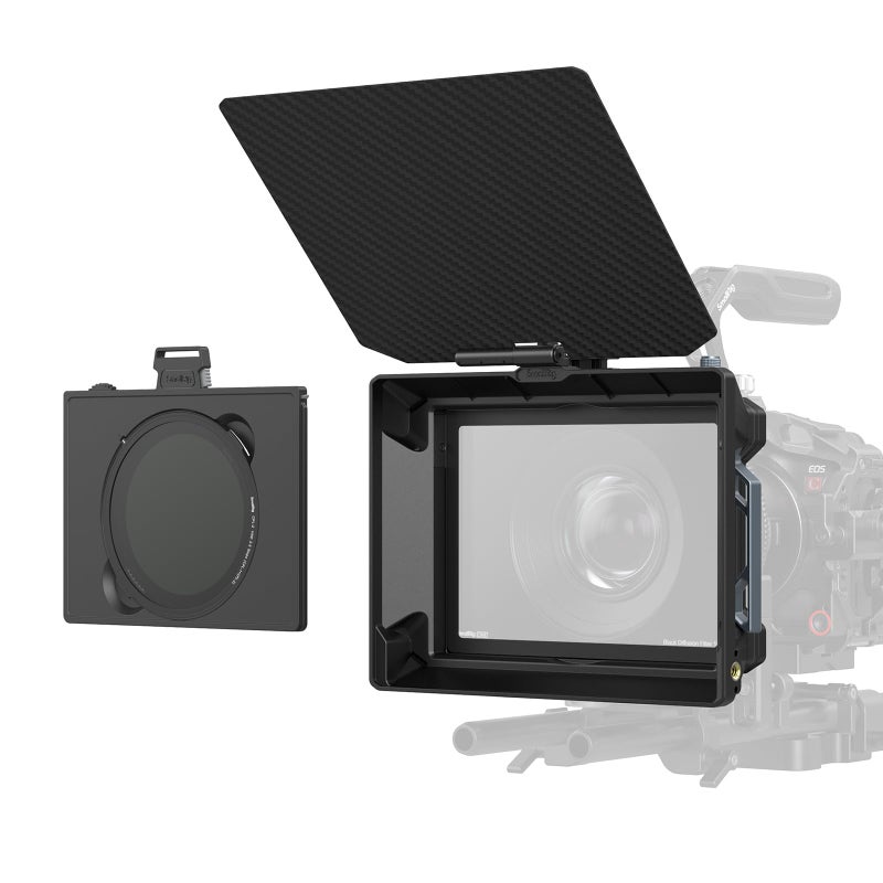 SmallRig Matte Box Kit with CPLVND Filters Lens Hood and Top Flag 2 Pcs 4x565 Filter Frame 4 Pcs Threaded Adapter CPL 1 2 Filters No Vignetting for Mirrorless Camera Video 5011