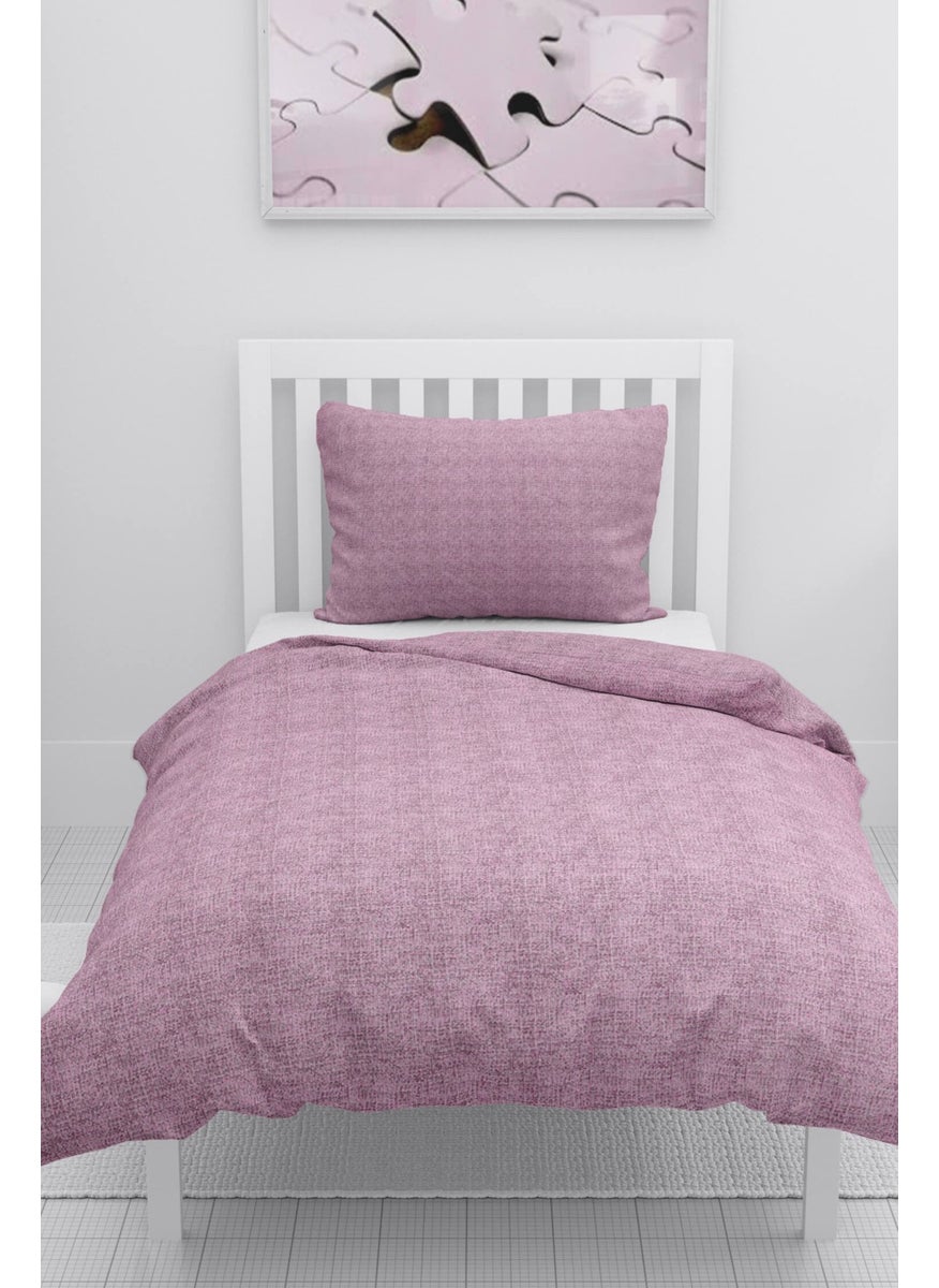Favora - Gold Single Duvet Cover Set - Purple - Image 1