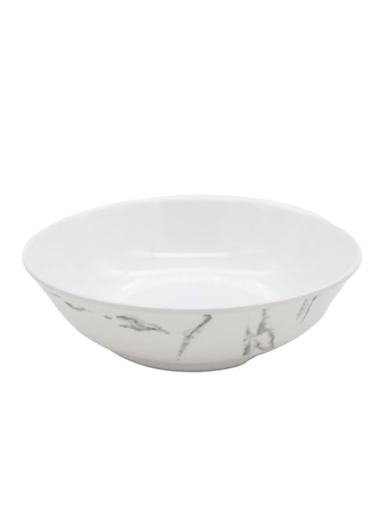 AKDC Melamine Serving Bowl White/Grey-19Cm - Image 1