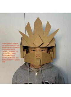 Robot Carton Handmade Paper Shell Airplane Carton Robot Clothes Handmade DIY Production Carton Wearable-Color:Corrugated Paper Gundam Helmet No. 6 Medium