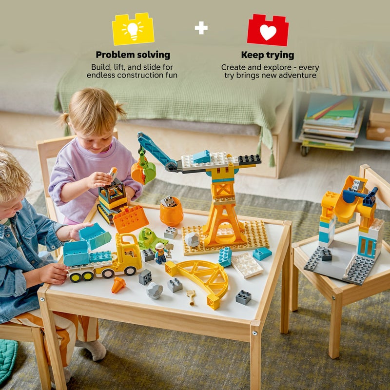 LEGO DUPLO 3 in 1 Construction Site and Vehicles Toy 10476 (Age 3+, 84 Pieces) - Image 4