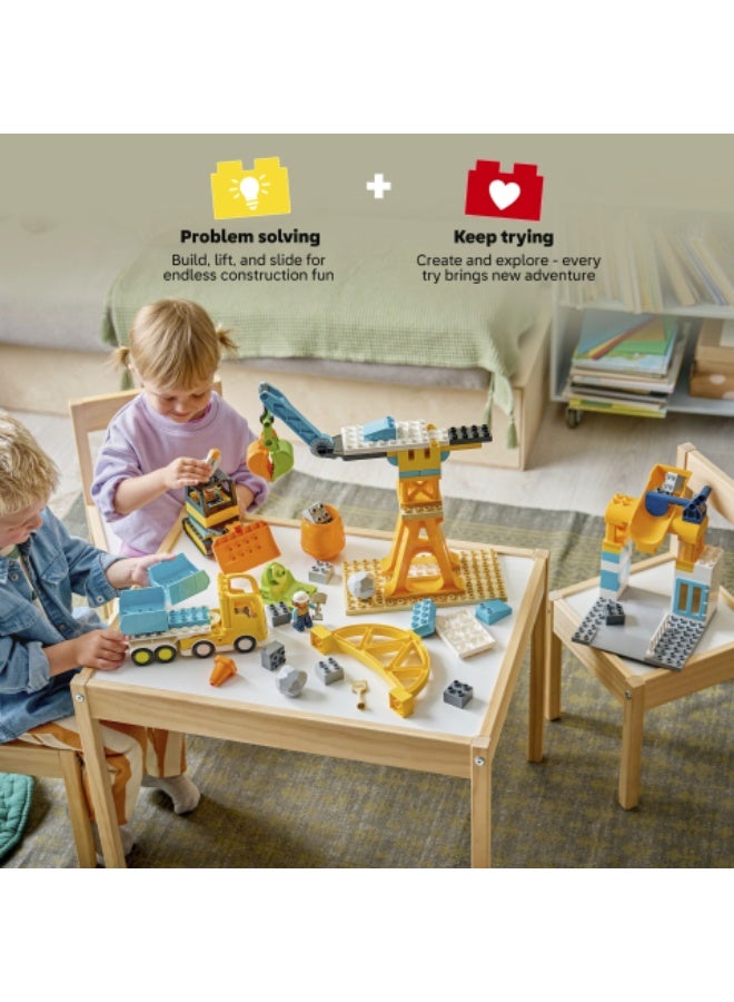 LEGO DUPLO 3 in 1 Construction Site and Vehicles Toy 10476 (Age 3+, 84 Pieces) - Image 4