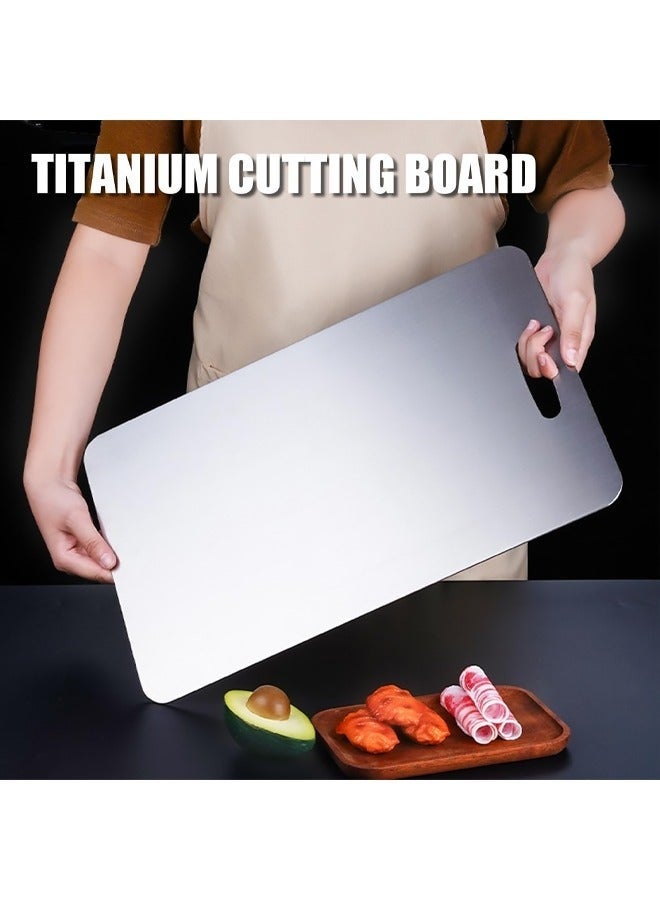 Bukela New Titanium Cutting Board - 100% Pure Titanium Cutting Boards For Kitche,1 Pack Double-sided food-grade Titanium Cutting Board For Cutting Meats, Fruits And Vegetables. (30X20cm) - Image 2