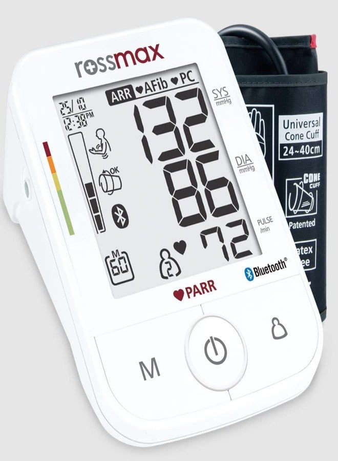Rossmax X5 Automatic Blood Pressure Monitor with PARR Technology| Bluetooth Connectivity| Arrhythmia Detection (ARR)| Atrial Fibrillation Detection (AFib)| Most accurate BP checking instruments - Image 1