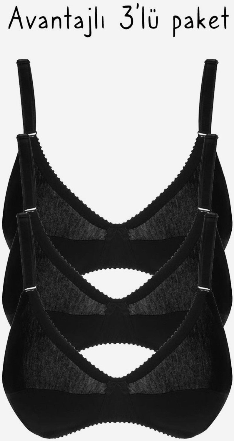 Ayyıldız 556 Black Bra 3-Pack  - Image 1
