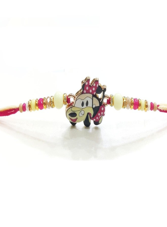 BITONA® 1 Pc kids metallic Rakhi with all Tika essentials- (Style no-6) - Image 4