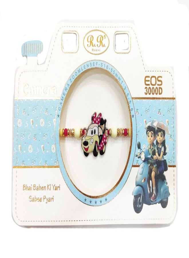 BITONA® 1 Pc kids metallic Rakhi with all Tika essentials- (Style no-6) - Image 3