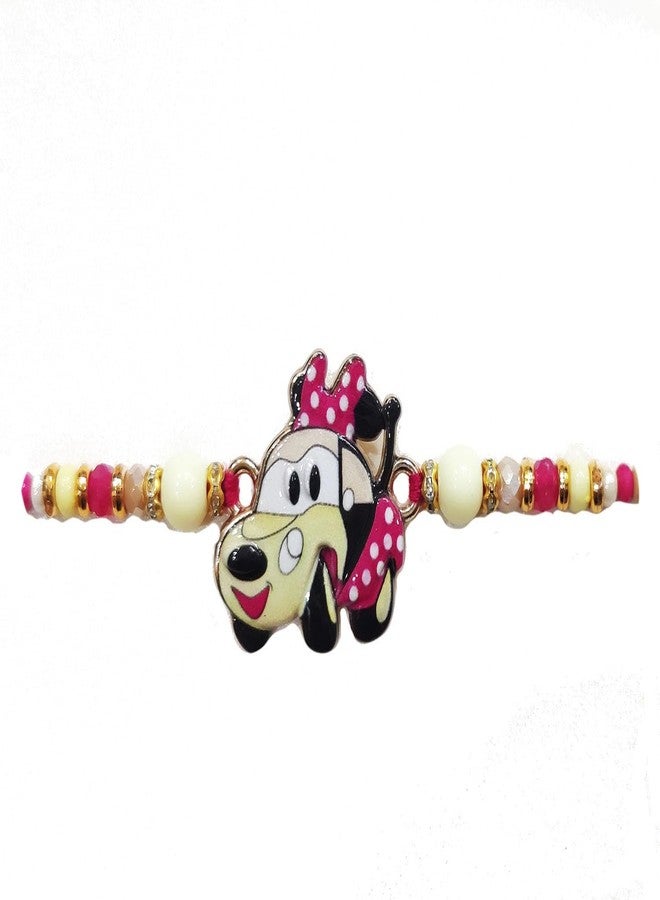 BITONA® 1 Pc kids metallic Rakhi with all Tika essentials- (Style no-6) - Image 1