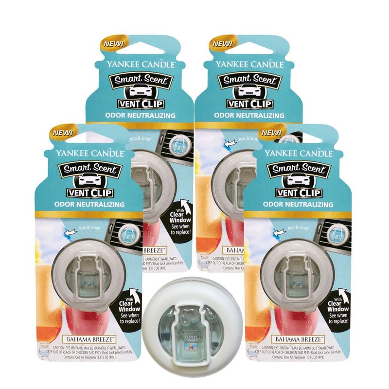 YANKEE CANDLE Vent Clip Bahama Breeze Pack of 4