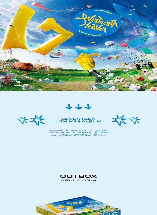 KPOP ألبوم ميني السابع عشر من سيفنتين 11 نسخة كاراط CD + كتيب 24 صفحة + كتاب كلمات 12 صفحة + بطاقة صور 4 صفحات + تتبع مختوم - Image 3