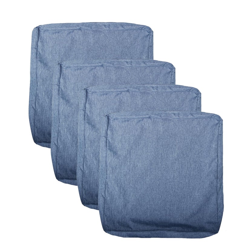 youngseahome Patio Seat Cushion Covers,Washable Slip Covers Replacement,Waterproof Outdoor Furniture Chair Cushion Pillow Seat Cover for Couch,Garden,Sofa,Denim Blue,24"Ã—24"Ã—4"(4 Covers Only) - Image 1