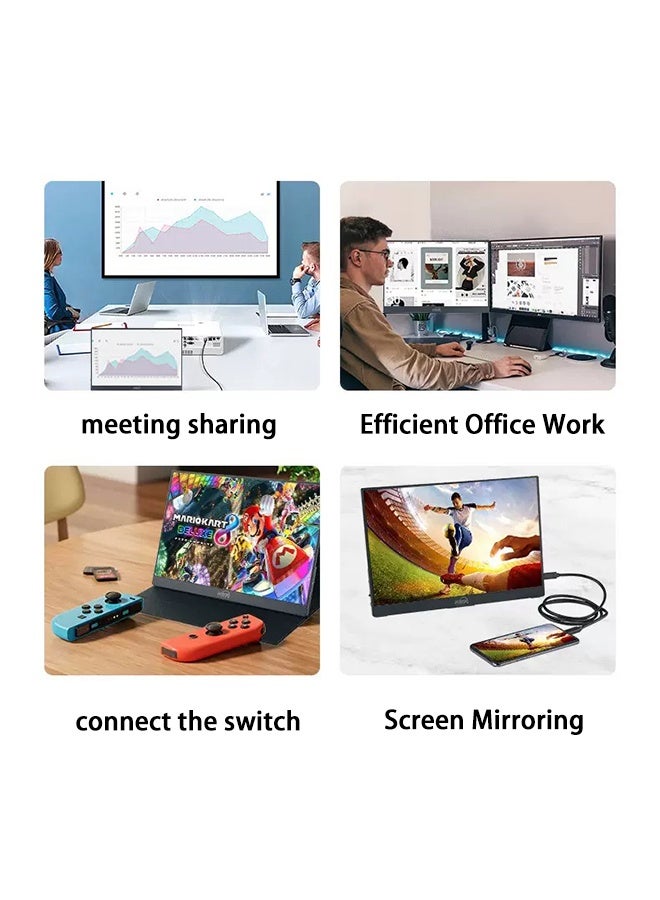 Portable display 4K ultra-clear 144HZ touch portable screen mobile phone e-sports Switch external expansion secondary screen - Image 2