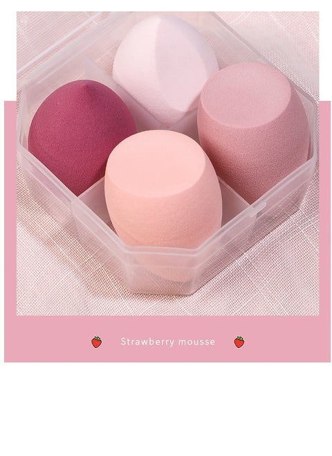 4-piece Makeup Sponge Set For Liquid, Cream, And Powder(Multi-colored)