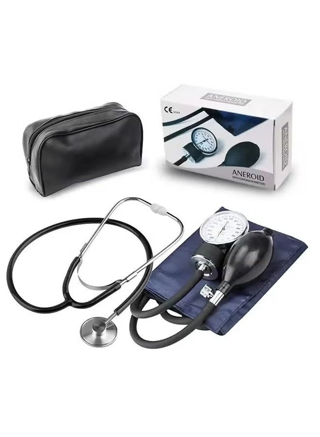 Aneroid Blood Pressure Monitor Kit，Manual Home Blood Pressure Monitor Kit With Large Adult Cuff And Stethoscope - Image 1