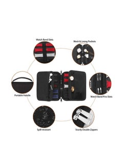 Y&D 20 Watch Bands Organizer Case, Waterproof Carrying, Compatible with Apple Watch, for Fitbit Series (Black)  - Image 4