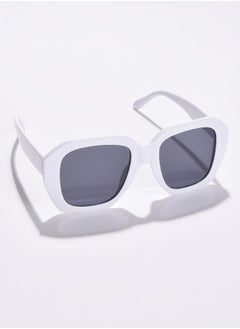 Haute Sauce Black Lens White Wayfarer Sunglasses  - Image 1