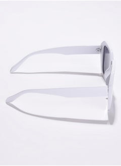Haute Sauce Black Lens White Wayfarer Sunglasses  - Image 5