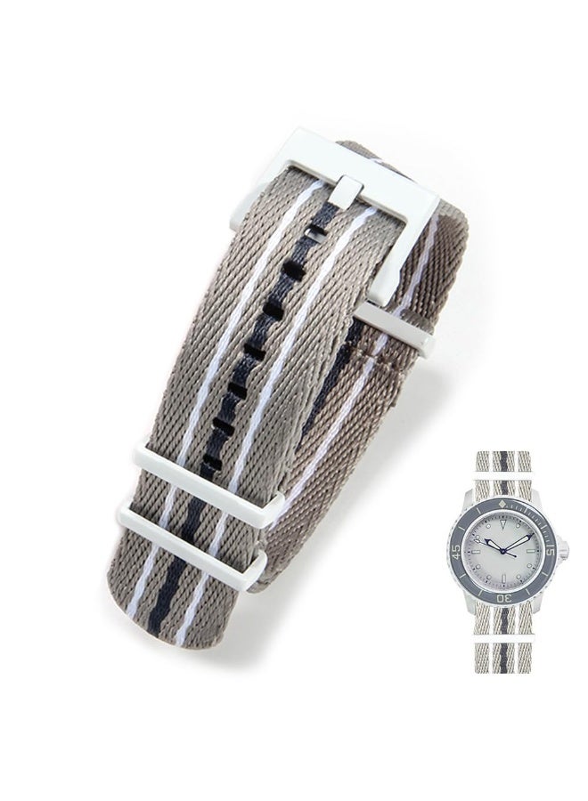 22mm Nylon Replacement Watch Band for Blancpain X Swatch - Multiple Colors, Stainless Steel Buckle - Image 1