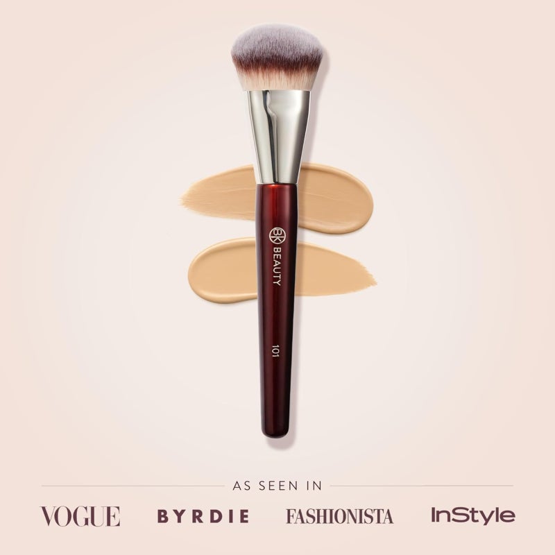 BK Beauty Tools No. 101 Slope Face Brush, Contour Foundation Brush - Special Brush for Facial Liquid Foundation or Paste Foundation - Image 2