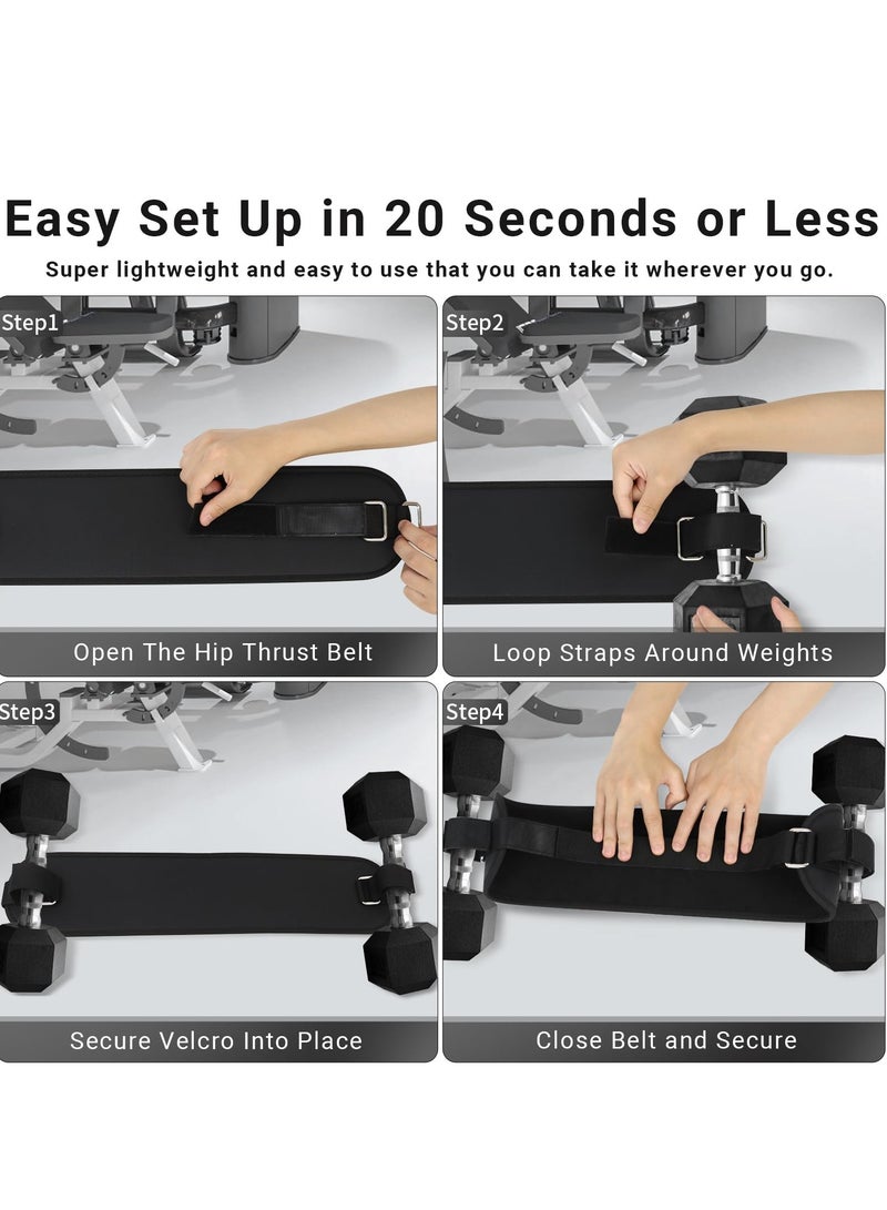 KASTWAVE Hip Thrust Belt for Dumbbells, Kettlebells and Plates, Adjustable Body Belt for Glute Bridge   Workouts, Ideal for Gym Home and Travel - Image 5