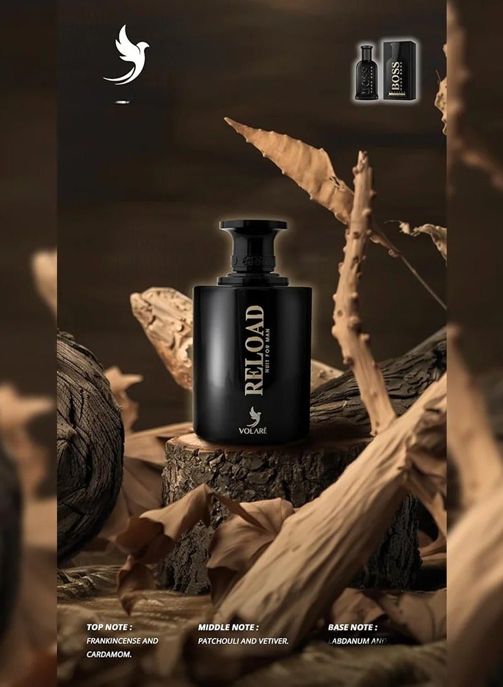Reload Nuit Eau de Parfum for Man ( Inspired by Hugo Boss Bottled Parfum) - 100 ml
