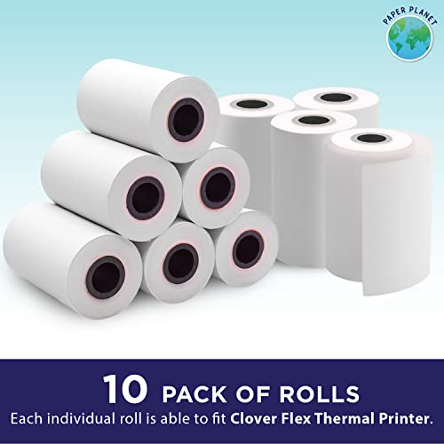 PaperPlanet Thermal Paper for Clover POS (Clover Flex Thermal Printer) by Paper Planet | C400 C401 C405 | 10 Rolls - Image 2